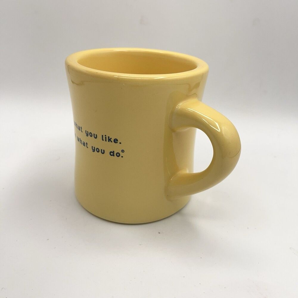 LIFE IS GOOD Yellow Coffee Cup Mug Jake Guy Relaxed in Adirondack Chair 12 oz. - Picture 6 of 9